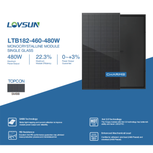 All Black Solar Panel  TOPCON  LTB182 460-480W