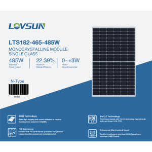 Single Glass Solar Panel TOPCON LTS182 465-485W